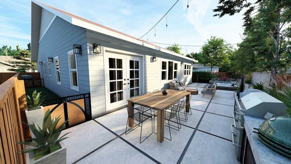 Napa outdoor kitchen and dining area design