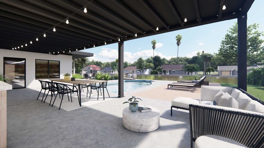 Palm Beach patio and pool design